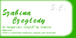 szabina czegledy business card